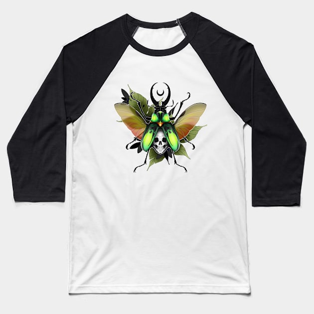 Stag Beetle Baseball T-Shirt by Mr_Moon